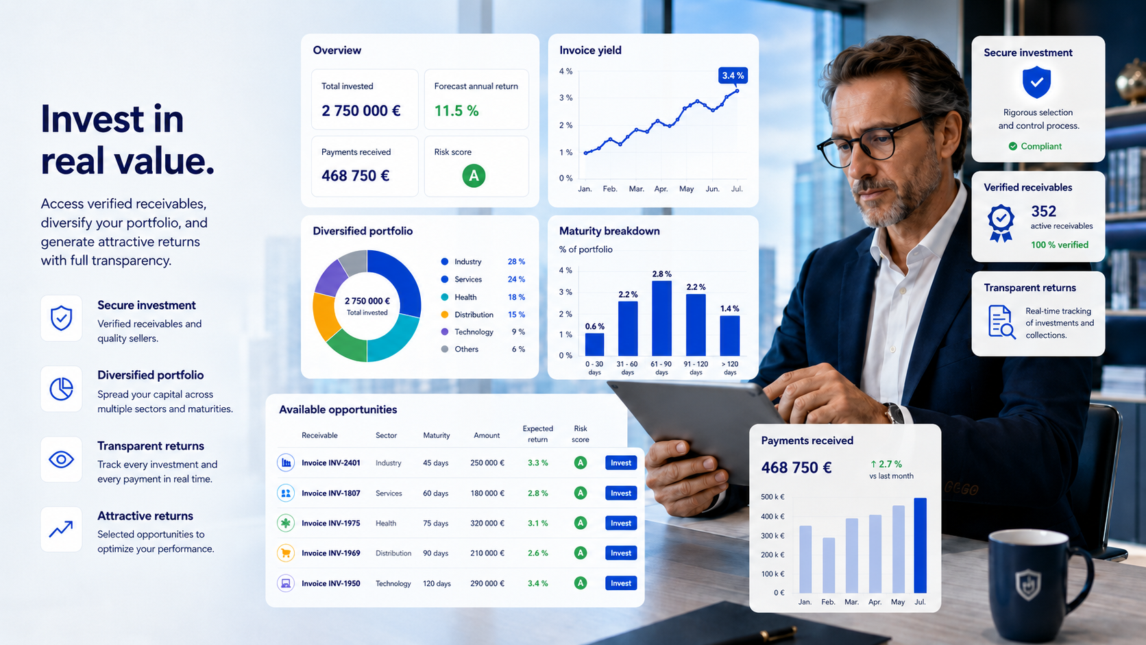 Invokap — Forderungsfinanzierung für Investoren