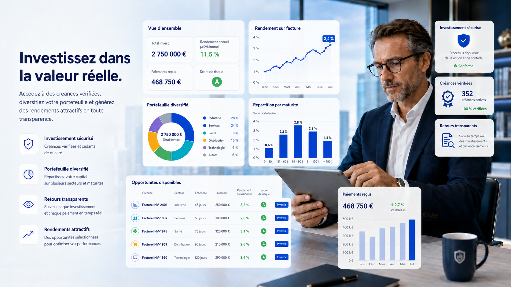 Invokap — financement de créances pour les investisseurs